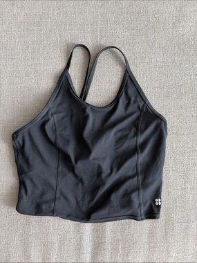 Sweaty Betty x Soul Cycle Womens Black Tank Crop Top - Activewear Size M